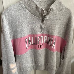 H&M-Girls Hoodie Cropped: Large